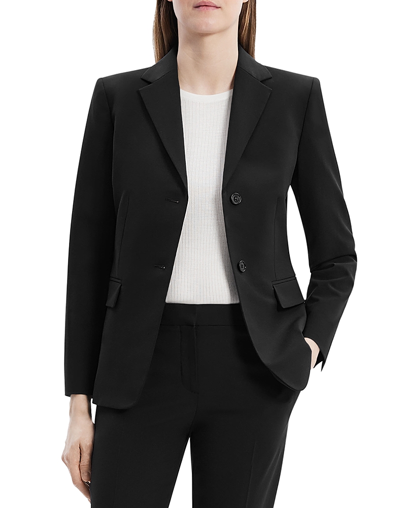 Theory Carissa Wool-blend Blazer In Black
