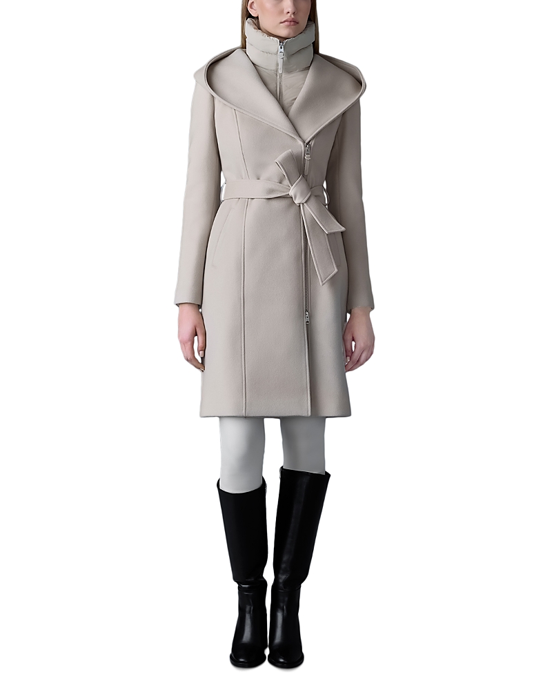 Mackage Shia 2 in 1 Double Face Wool Coat with Removable Bib