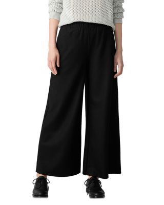 Eileen Fisher - Wool Wide Leg Ankle Pants