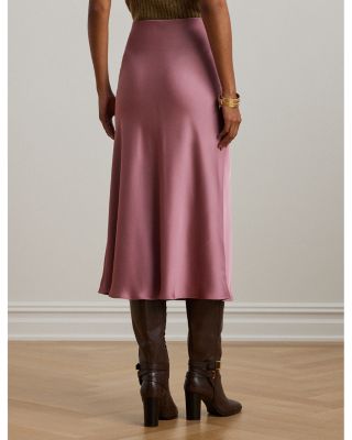 Petite Satin Midi Skirt