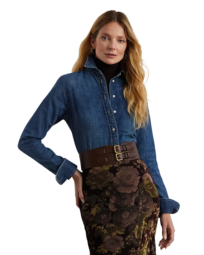 Lauren Ralph Lauren Button Front Denim Shirt