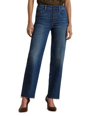 Ralph Lauren - High Rise Ankle Straight Jeans in Blue