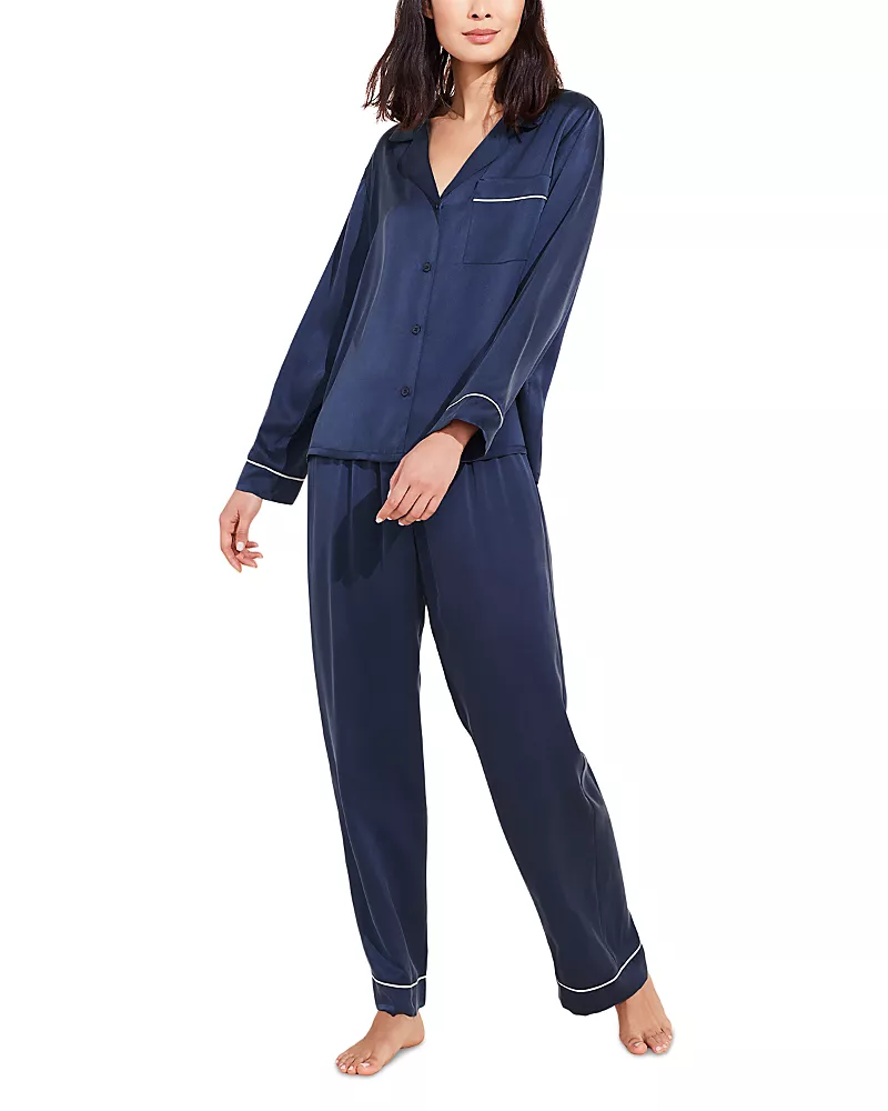 Eberjey Inez Washable Silk Long Pajama Set