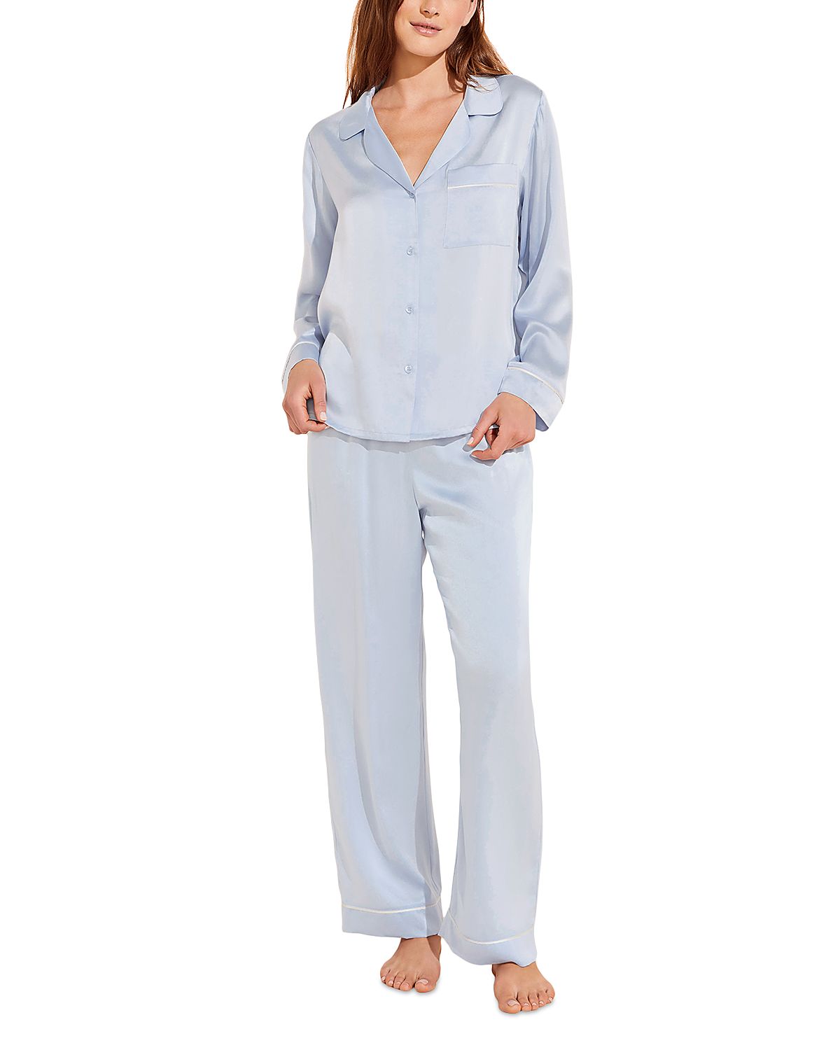 Eberjey Inez Washable Silk Long Pajama Set