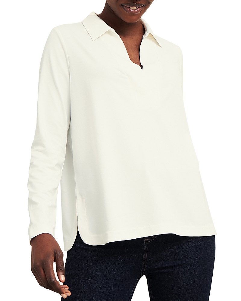 Hobbs London Gwen Jersey Blouse In Hobbs Ivory