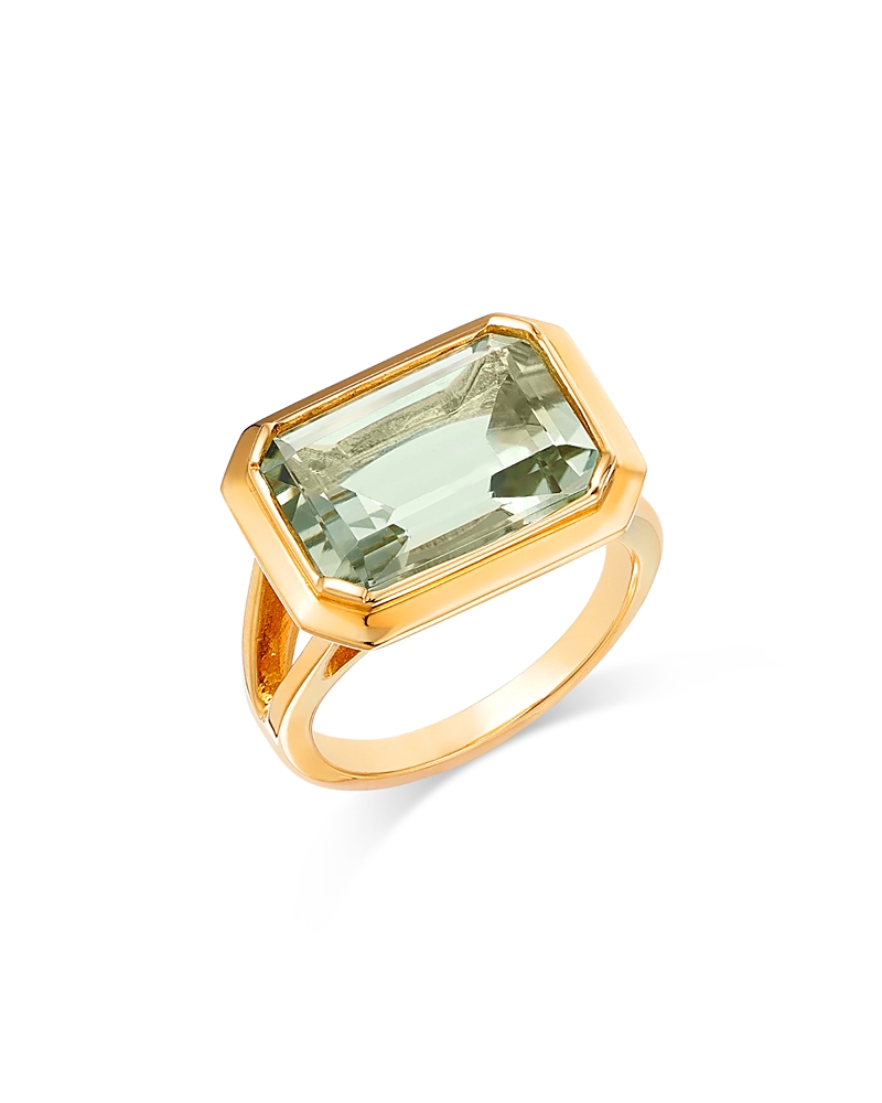 Bloomingdale's Fine Collection Prasiolite Emerald Cut Statement Ring in 14K Yellow Gold