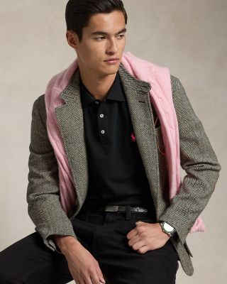 Cotton Stretch Mesh Pink Pony Classic Fit Polo Shirt