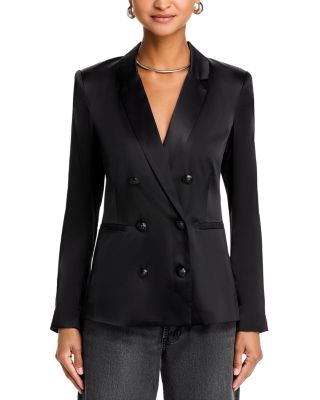 Colin Silk Double Breasted Blazer