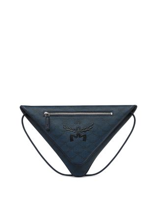 Mcm Himmel Lauretos Coated Canvas Fold Over Crossbody Bag