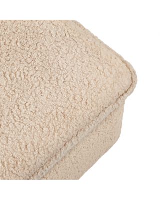 Cali Storage Ottoman in Faux Shearling