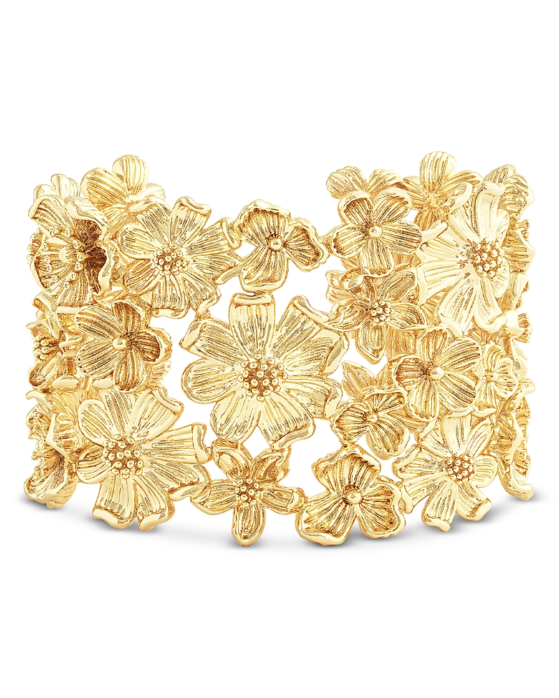 Anabel Aram Wildflower Cuff Bracelet In Gold
