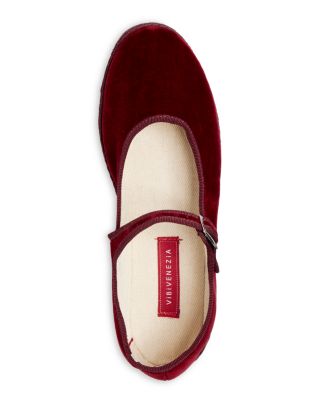 Women's Mary Jane Velvet Ballet Flats