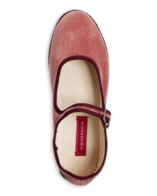 Women's Mary Jane Velvet Ballet Flats