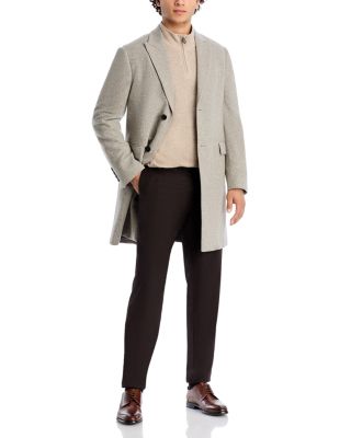 Sutton Wool &amp; Cashmere Herringbone Top Coat