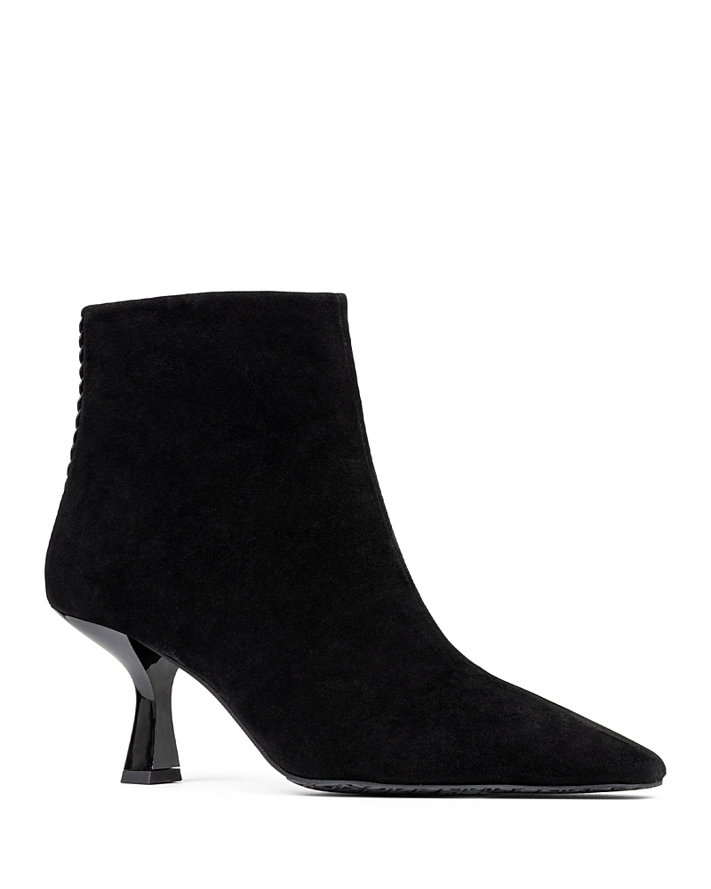Shop Donald Pliner Women's Baltimor Pointed Toe Mid Heel Dress Booties In Black