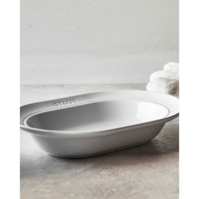10&amp;quot; Oval Serving Dish, White