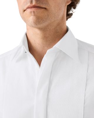 Contemporary Fit Striped Bib Evening Shirt