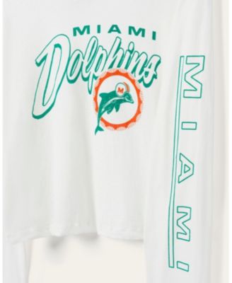 Women's NFL Miami Dolphins Touchdown Long Sleeve Cropped Tee