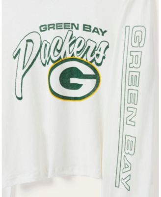 Women's NFL Green Bay Packers Touchdown Long Sleeve Cropped Tee