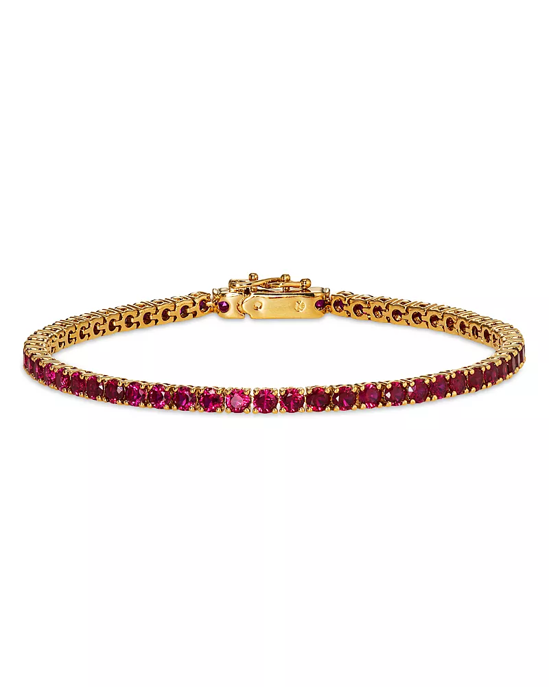 Nadri Red Cubic Zirconia Tennis Bracelet