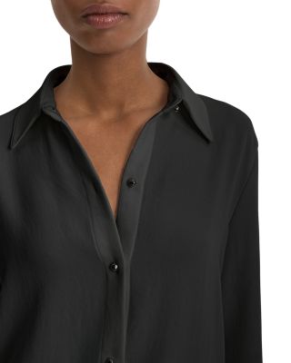 Long Sleeve Pearl Button Blouse