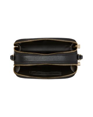Devin Mini Saffiano Leather Double Zip Dome Crossbody