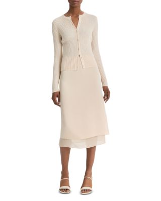 Cashmere & Silk Ribbed Cardigan 