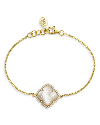 PIRANESI - 18K Yellow Gold Capri Fiore Bracelet with Mother of Pearl and Diamonds