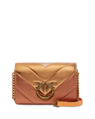 Pinko Love Click Big Chevron Quilting Mini Leather Bag