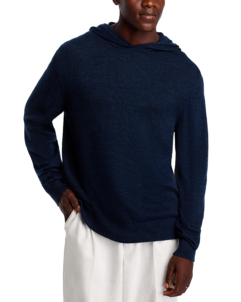 Alex Crane Campo Wool Sweater Hoodie In Indigo
