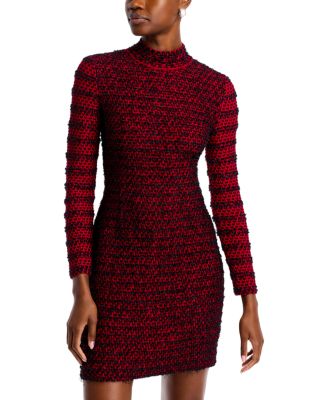 Misook - Two Toned Eyelash Knit Sheath Dress