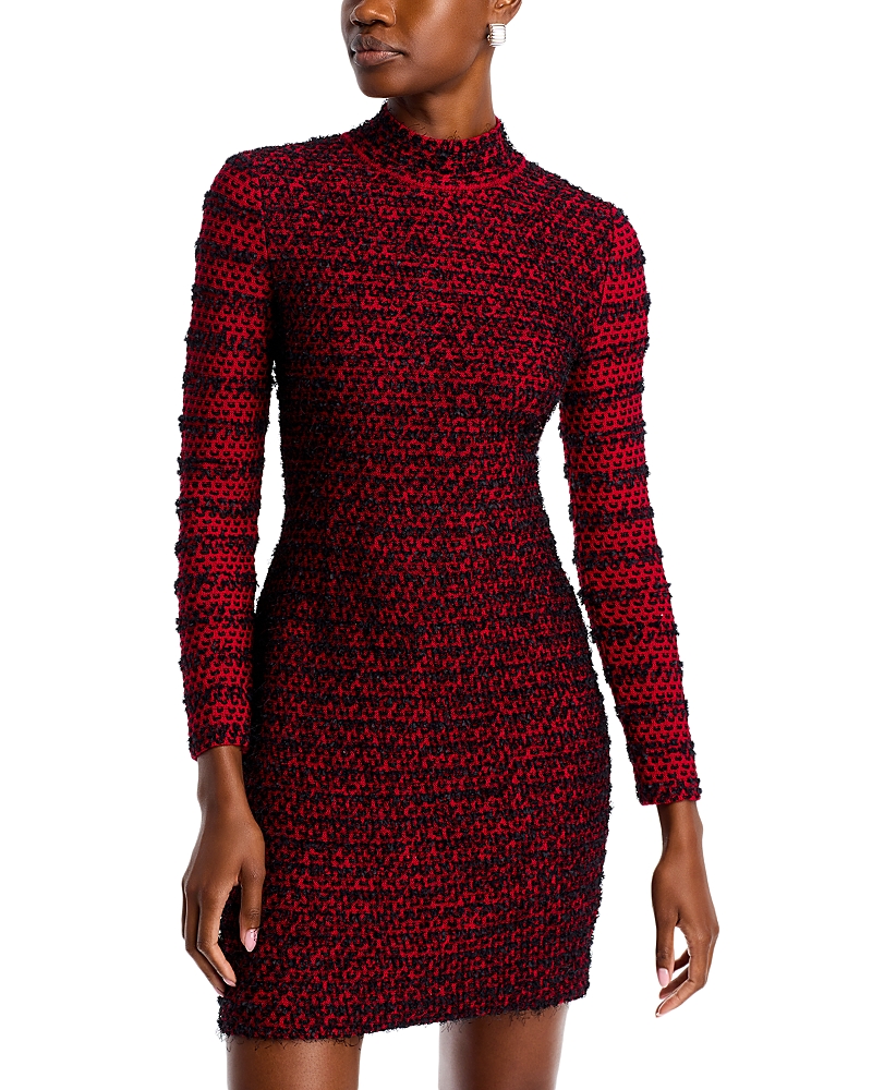 Misook Two Toned Eyelash Knit Sheath Dress
