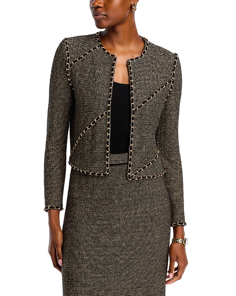 Misook Curbed Chain Trim Jacket