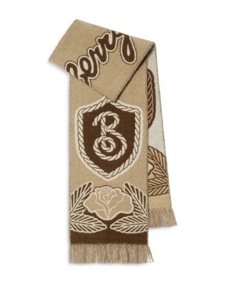 Burberry - B Shield Wool & Cashmere Scarf
