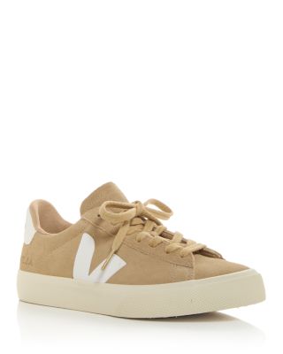 Veja Campo Low-top Suede Sneakers In Dune White
