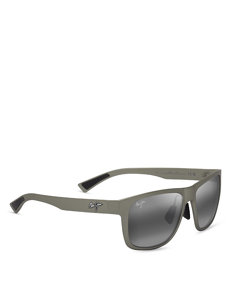 Maui Jim Puakea Classic Square Sunglasses, 57mm In Matte Gray