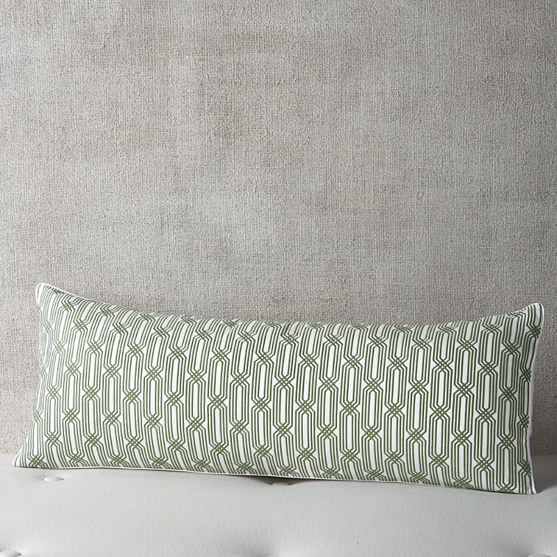 Hudson Park Collection Italian Tivoli Embroidered Decorative Pillow, 14 x 36 - Exclusive