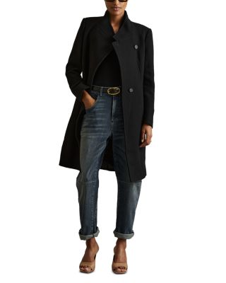 【海外限定】REISSジャケット☆Maude double-breasted wool-blen REISS Maude Wool-Blend Longline Double-Breasted Coat