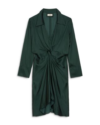 Rozo Twist Front Satin Dress