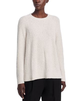 Eileen Fisher - Cotton Cashmere Blend Crewneck Sweater