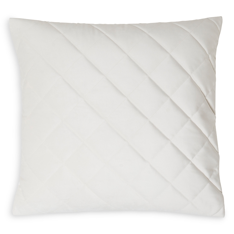 Frette Quilted Velvet Decorative Cushion, 20 X 20 - Exclusive In Ice