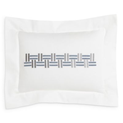 Basketweave Embroidery Sham, Boudoir