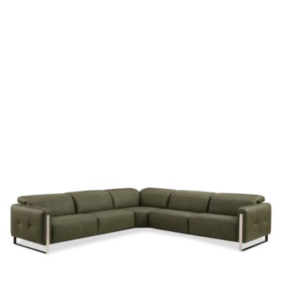 Giada 5-Piece Power Reclining Leather Sectional
