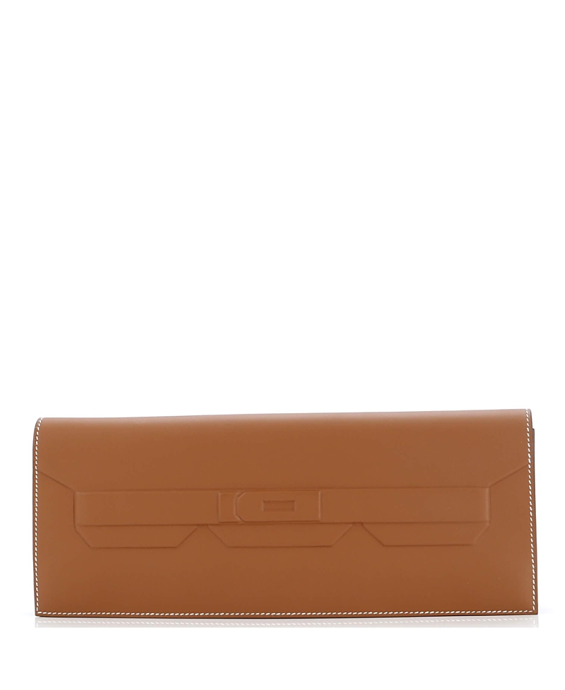 Pre-Owned Hermes Long Shadow Clutch Swift Handbag