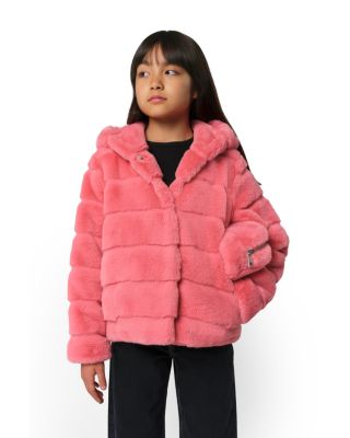 Unisex Goldy Faux Fur Short Coat - Little Kid, Big Kid