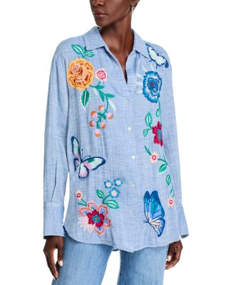 Johnny Was - Embroidered Relaxed Shirt