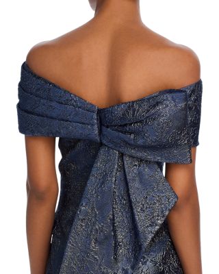 Metallic Asymmetric Gown