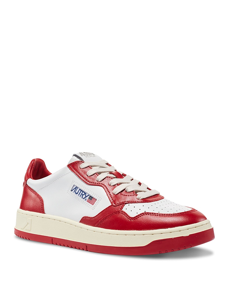 Autry Women's Medalist Low Top Sneakers In White/red
