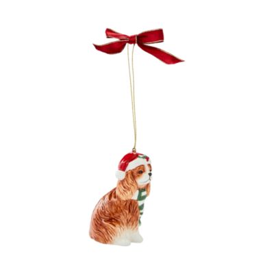 Christmas Tree King Charles Spaniel Ornament