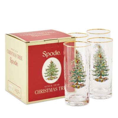 Christmas Tree Highball Glass, Set of 4